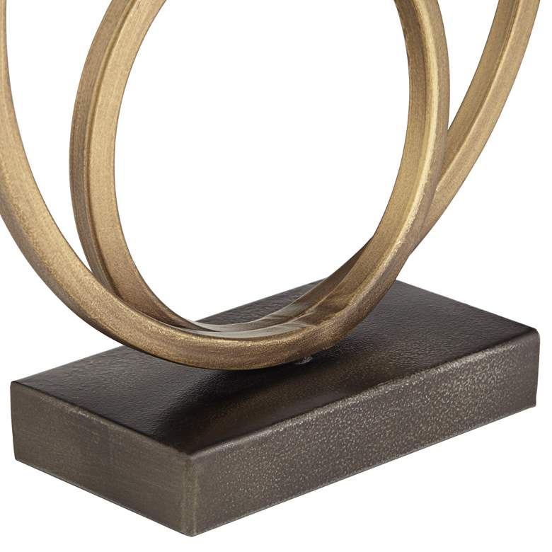 Image 2 Topanga Matte Copper Metal Ring Sculptures Set of 2 more views