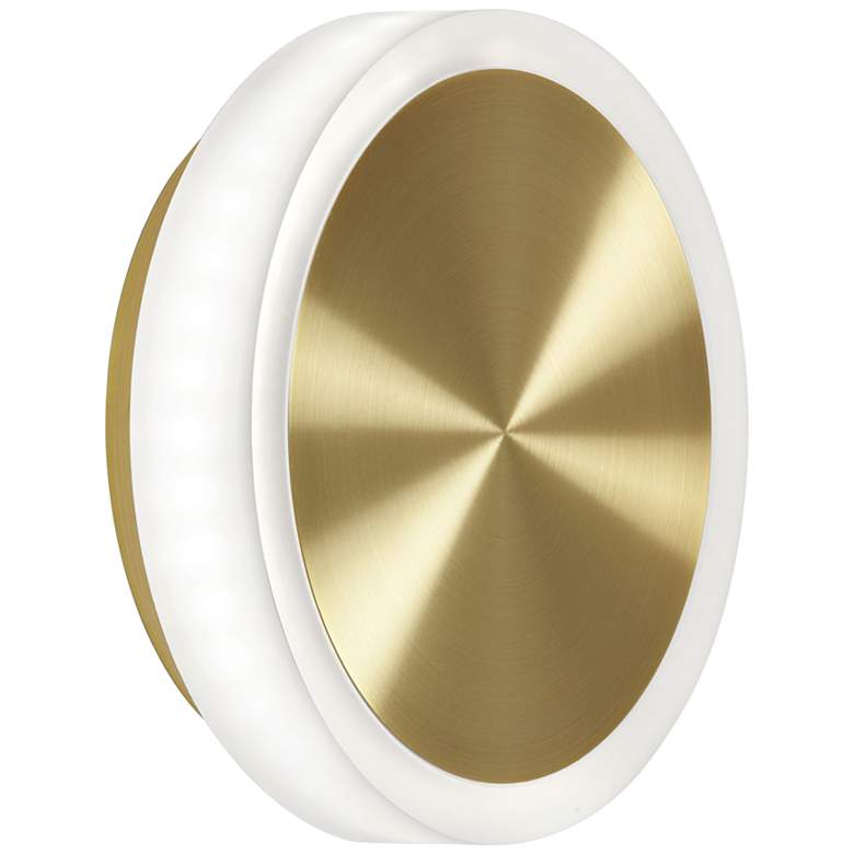 Image 1 Topaz 6 inch High Aged Brass LED Wall Sconce