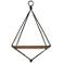 Topeka Matte Gray and Brown Triangular Wall Shelf