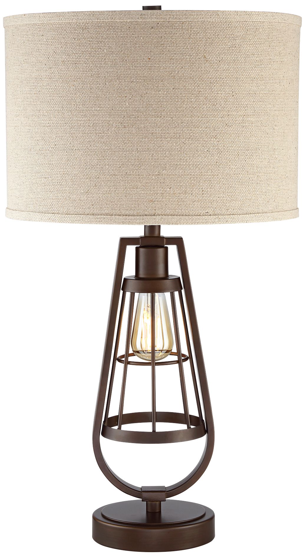 Topher Brown Metal Night Light Table Lamp with USB Cord Dimmer 879R1