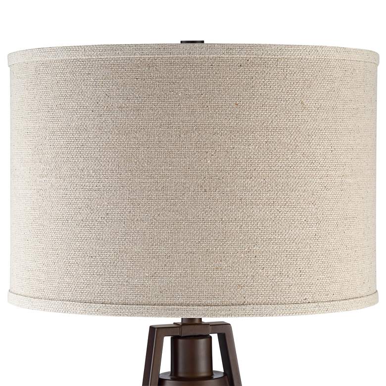 Topher Brown Metal Table Lamp with LED Night Light more views