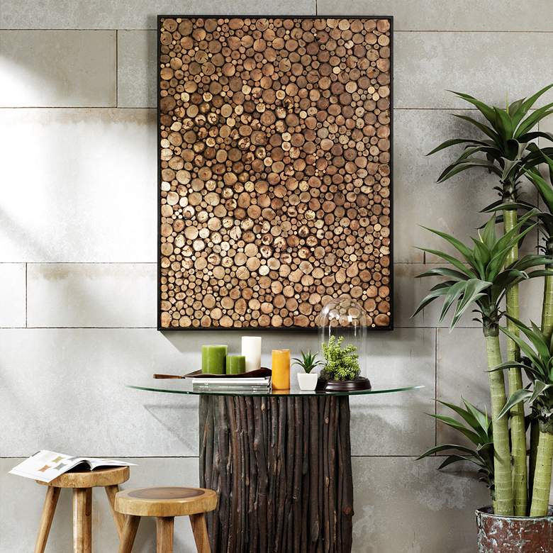 Image 1 Topi 30" High Natural Wood Wall Art