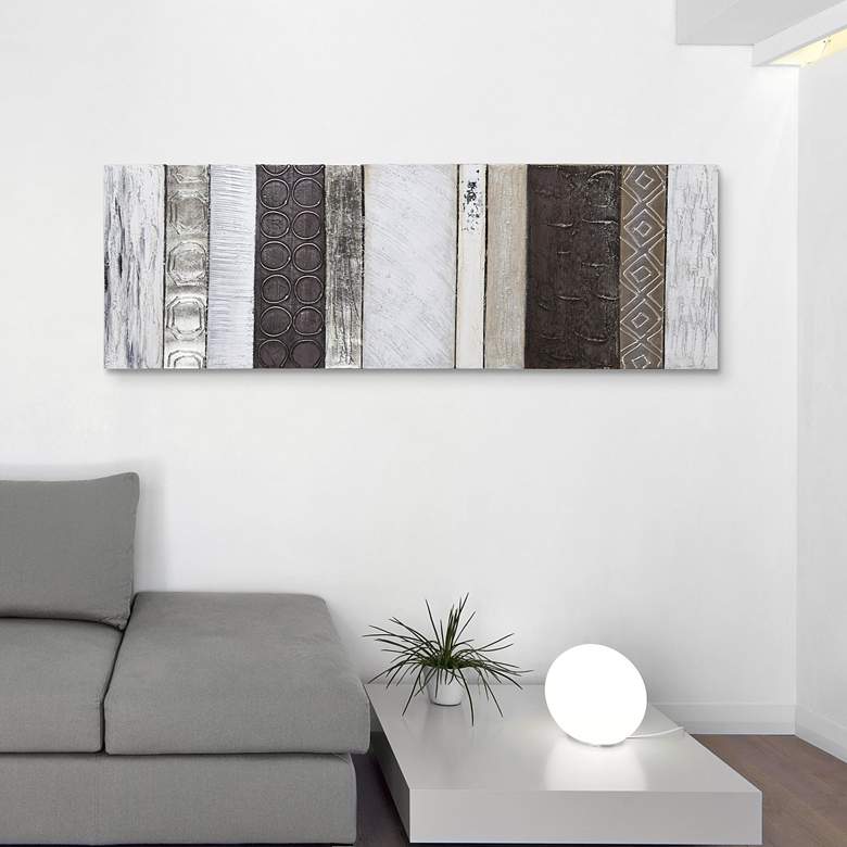 Image 2 Topographic 60" High Textured Metallic Canvas Wall Art