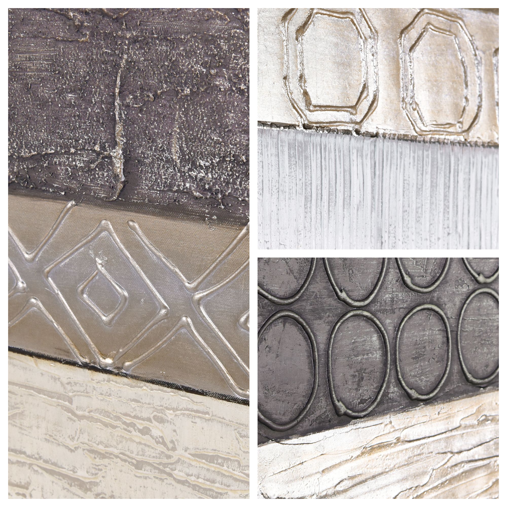 Topographic 60" High Textured Metallic Canvas Wall Art in scene