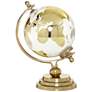 Topographical Map Gold Metal and Glass Decorative Globe