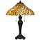 Topsfield Dark Bronze Waves Tiffany-Style Table Lamp