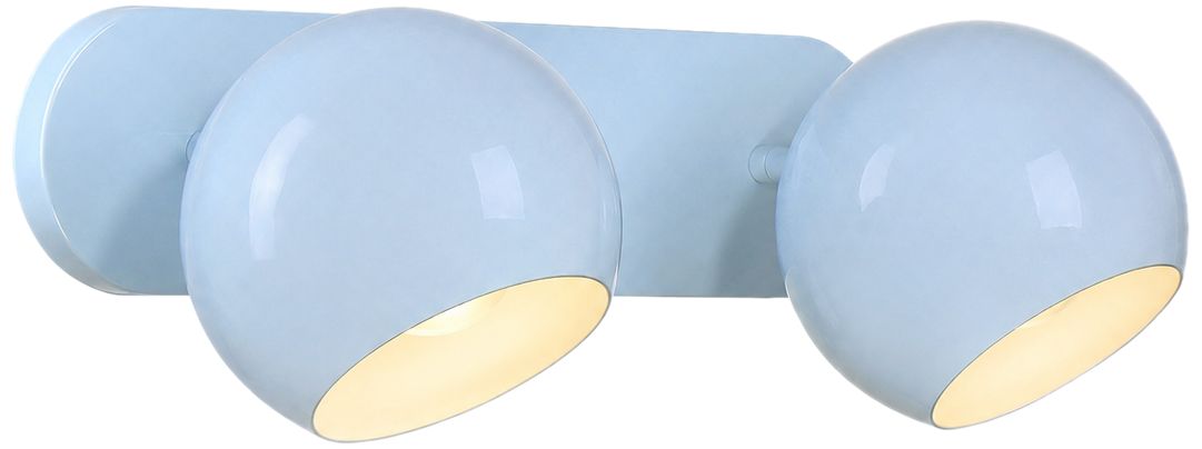 Image 2 Topsy 7" High 2-Light Sky Blue Vanity more views