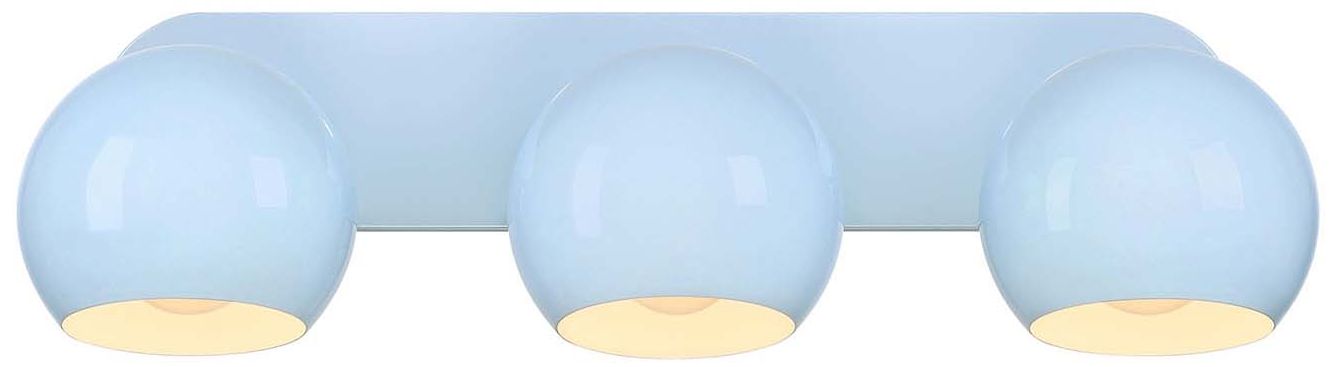 Topsy 7" High 3-Light Sky Blue Vanity