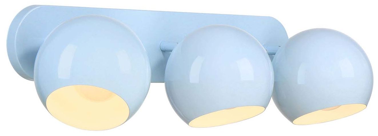 Image 4 Topsy 7" High 3-Light Sky Blue Vanity more views