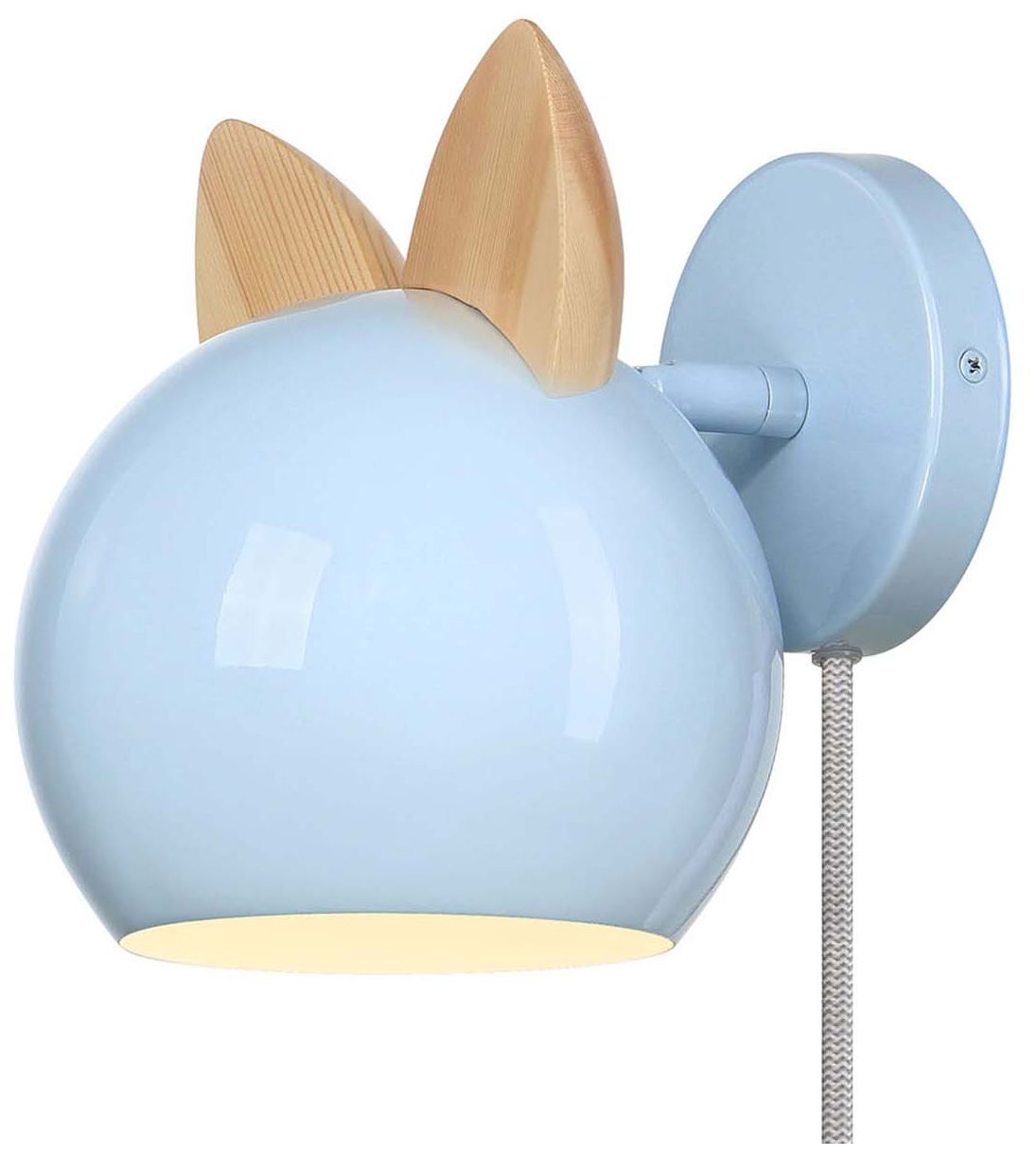 Image 2 Topsy 7" Wide Sky Blue Wall Sconce with Cat Ears more views