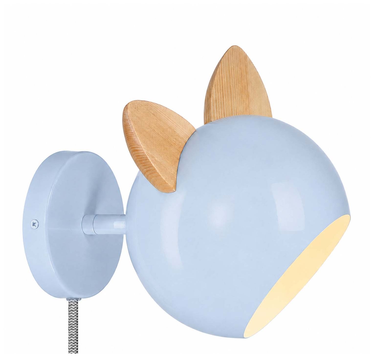 Image 3 Topsy 7" Wide Sky Blue Wall Sconce with Cat Ears more views