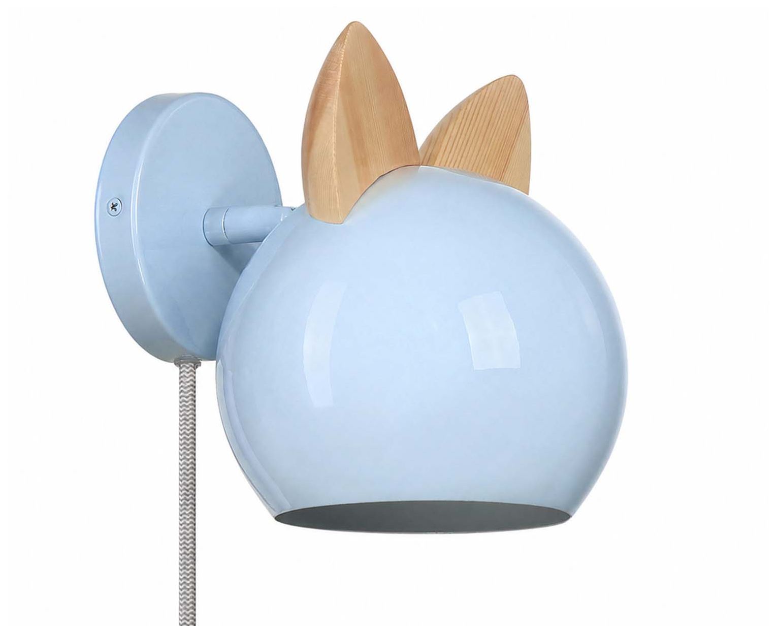 Image 5 Topsy 7" Wide Sky Blue Wall Sconce with Cat Ears more views