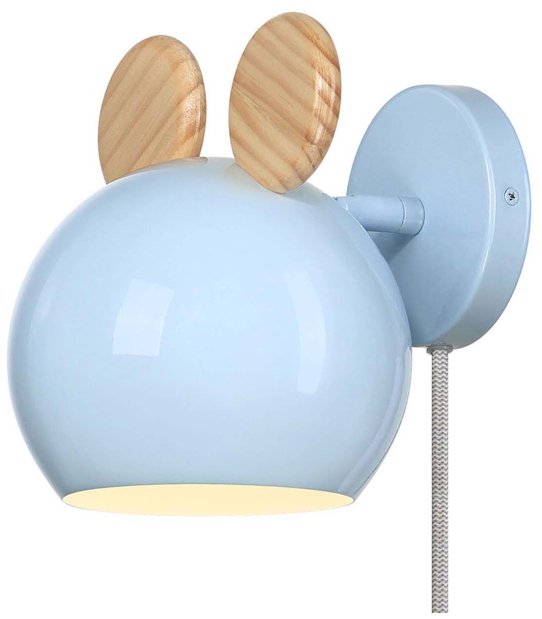 Image 2 Topsy 7" Wide Sky Blue Wall Sconce with Mouse Ears more views
