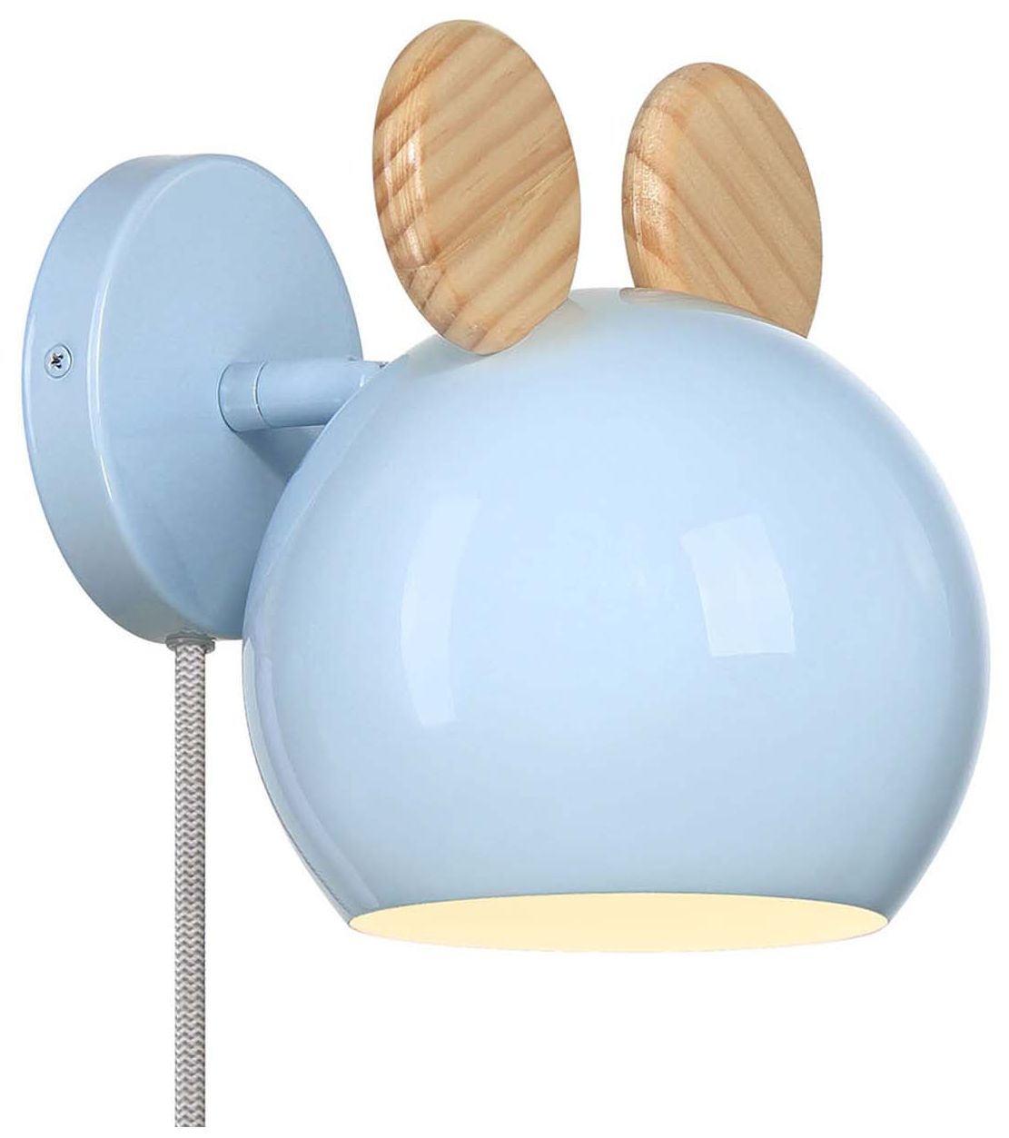 Image 4 Topsy 7" Wide Sky Blue Wall Sconce with Mouse Ears more views