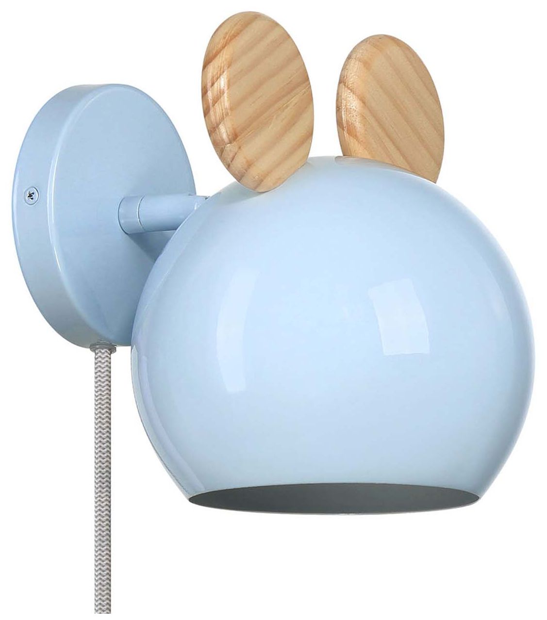 Image 5 Topsy 7" Wide Sky Blue Wall Sconce with Mouse Ears more views