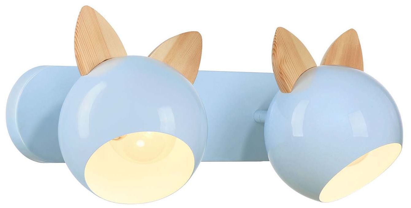Image 4 Topsy 9" High 2-Light Sky Blue Vanity with Cat Ears more views