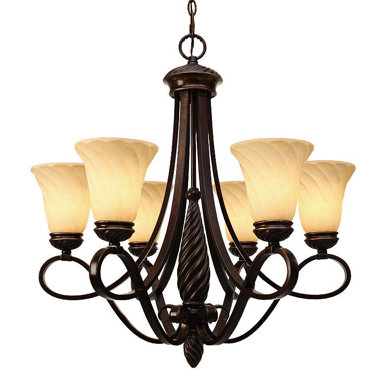 Image 3 Torbellino 27 1/2" Wide Chandelier in Cordoban Bronze & Remolino G