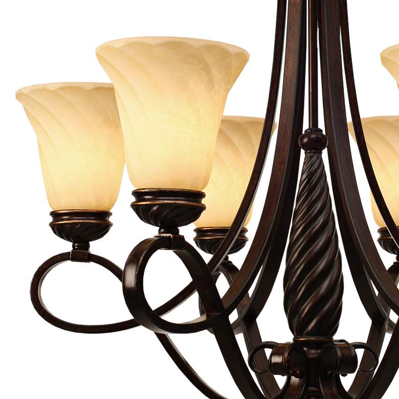Image 4 Torbellino 27 1/2" Wide Chandelier in Cordoban Bronze & Remolino G more views