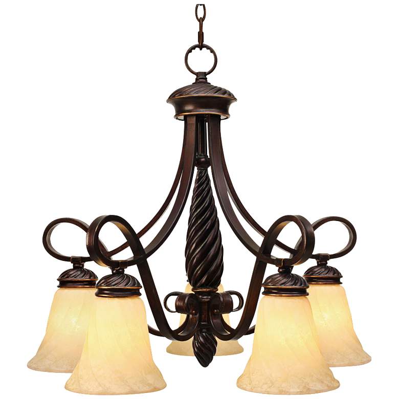 Image 2 Torbellino Cordoban Bronze 24 1/4 inch Wide Chandelier