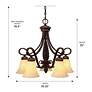 Thumbnail4 of Torbellino Cordoban Bronze 24 1/4" Wide Chandelier more views