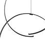 Torc&#8482; 24 3/4"W Satin Black 2-Ring LED Pendant Light