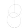 Torc&#8482; 24 3/4"W Satin White 2-Ring LED Pendant Light