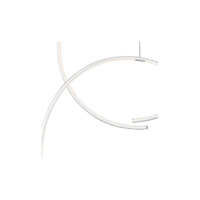 Image 2 Torc™ 24 3/4"W Satin White 2-Ring LED Pendant Light more views