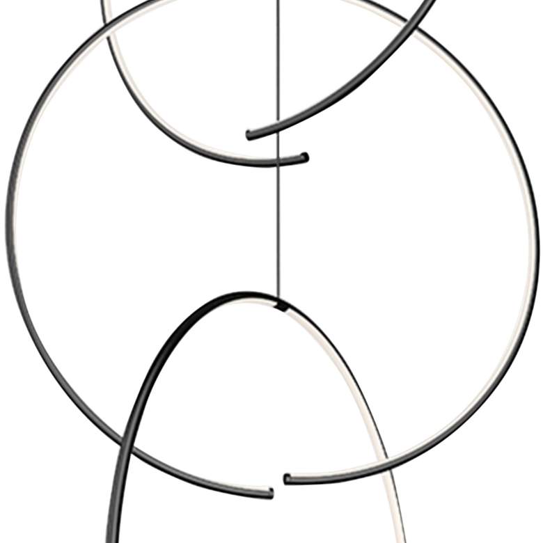Image 2 Torc™ 24 3/4"W Satin Black 3-Light LED Pendant Light more views