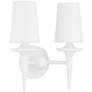Torch 15 1/2" High White Plaster 2-Light Wall Sconce