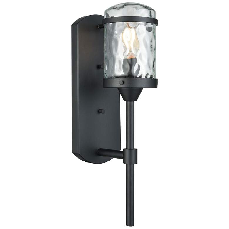 Image 1 Torch 17 inch High 1-Light Outdoor Sconce - Charcoal Black