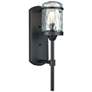 Torch 17" High 1-Light Outdoor Sconce - Charcoal Black