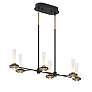 3_Torcia 31 1/4"W Matte Black 6-Light LED Island Chandelier more views