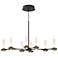 Torcia 35 1/2" Wide Black and Brass 16-Light LED Chandelier
