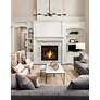 5_Torcia 35 1/2" Wide Black and Brass 16-Light LED Chandelier more views