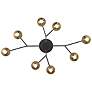 7_Torcia 35 1/2" Wide Black and Brass 16-Light LED Chandelier more views