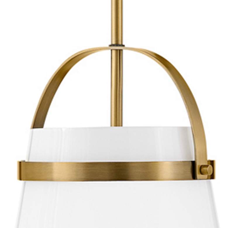 Image 4 Tori 11 1/2" Wide Lacquered Brass LED Mini Pendant more views