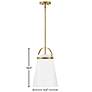Tori 11 1/2" Wide Lacquered Brass LED Mini Pendant