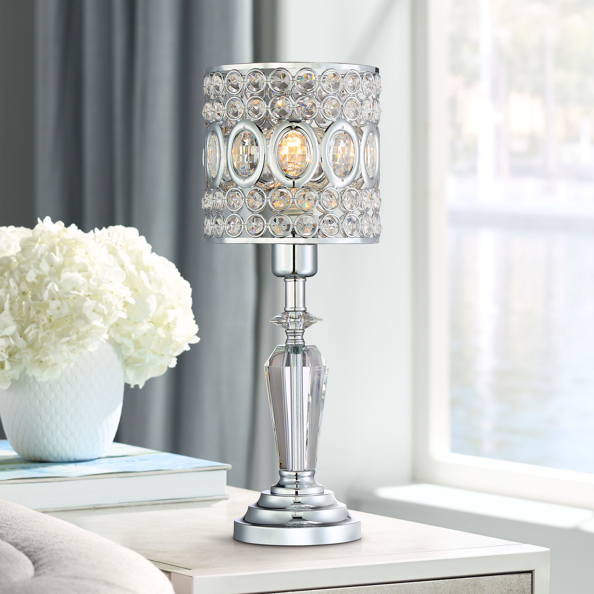 crystal side table lamps