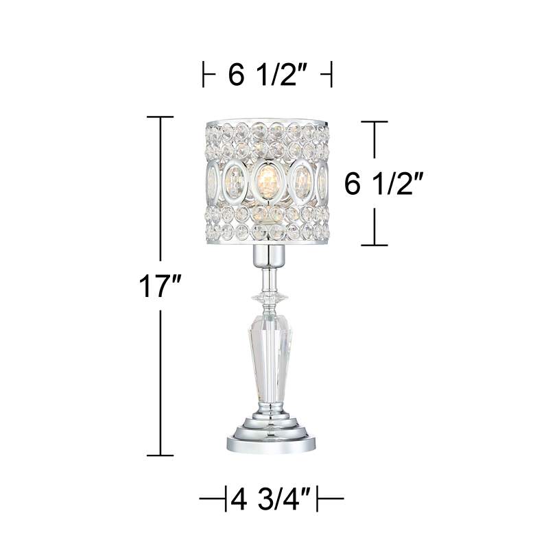 Tori 17&quot; High Crystal Accent Table Lamp more views