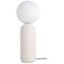Toria 20.5" High Matte White Table Lamp With White Glass Shade