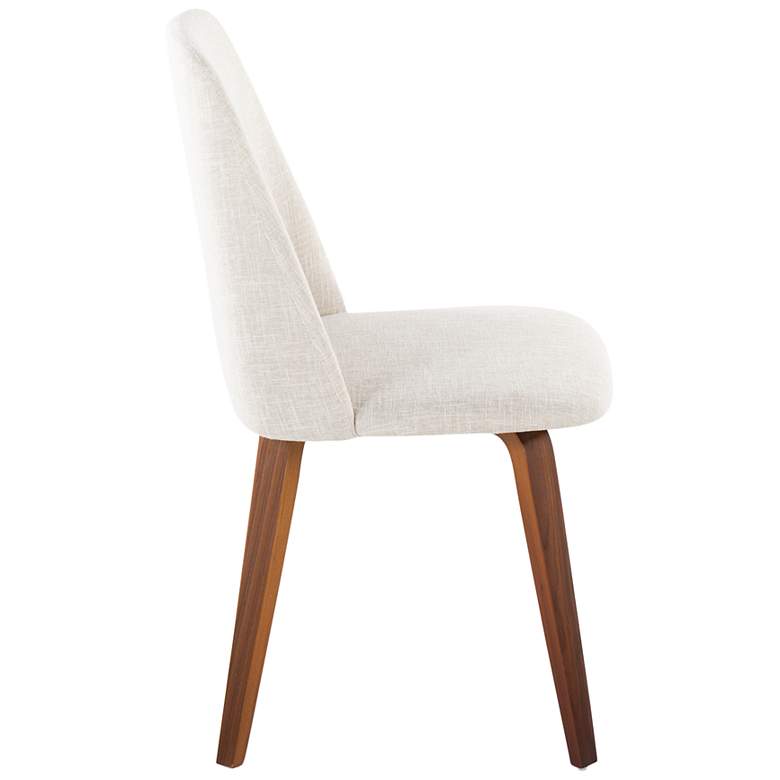 Image 3 Toriano Dining Chair in Walnut and Beige Fabric by LumiSource Pair more views
