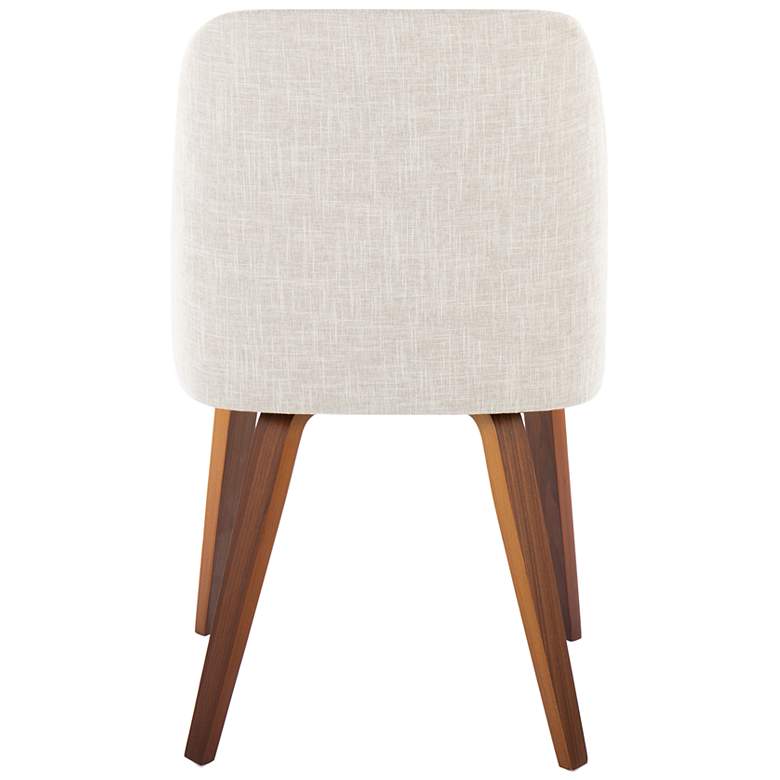 Image 5 Toriano Dining Chair in Walnut and Beige Fabric by LumiSource Pair more views