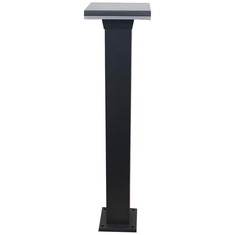 Image 1 Torio 29 inch High Black Metal Square LED Bollard Path Light