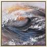 Tornado 36" Square Textured Metallic Framed Canvas Wall Art in scene