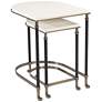 Torrance 24 1/4" Iron and Ivory Nesting Tables 2-Piece Set