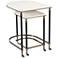 Torrance 24 1/4" Iron and Ivory Nesting Tables 2-Piece Set