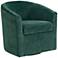 Torrance Robin Emerald Fabric Swivel Chair