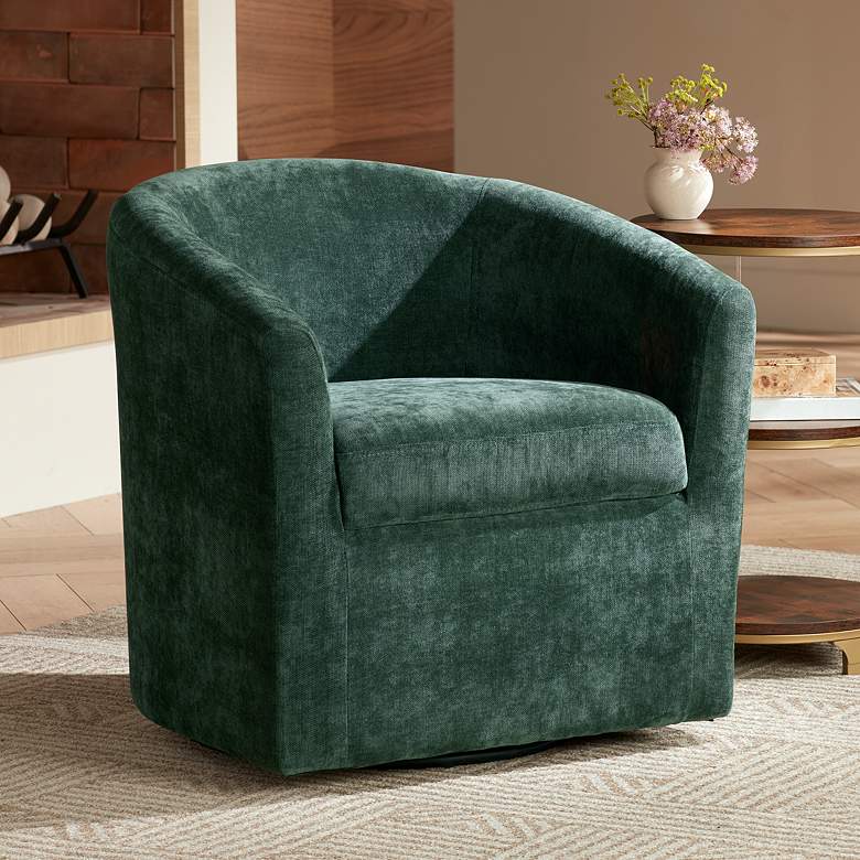 Image 2 Torrance Robin Emerald Fabric Swivel Chair