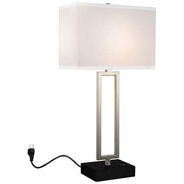 Torren 1 Light Table Lamp With Satin Nickel Finish