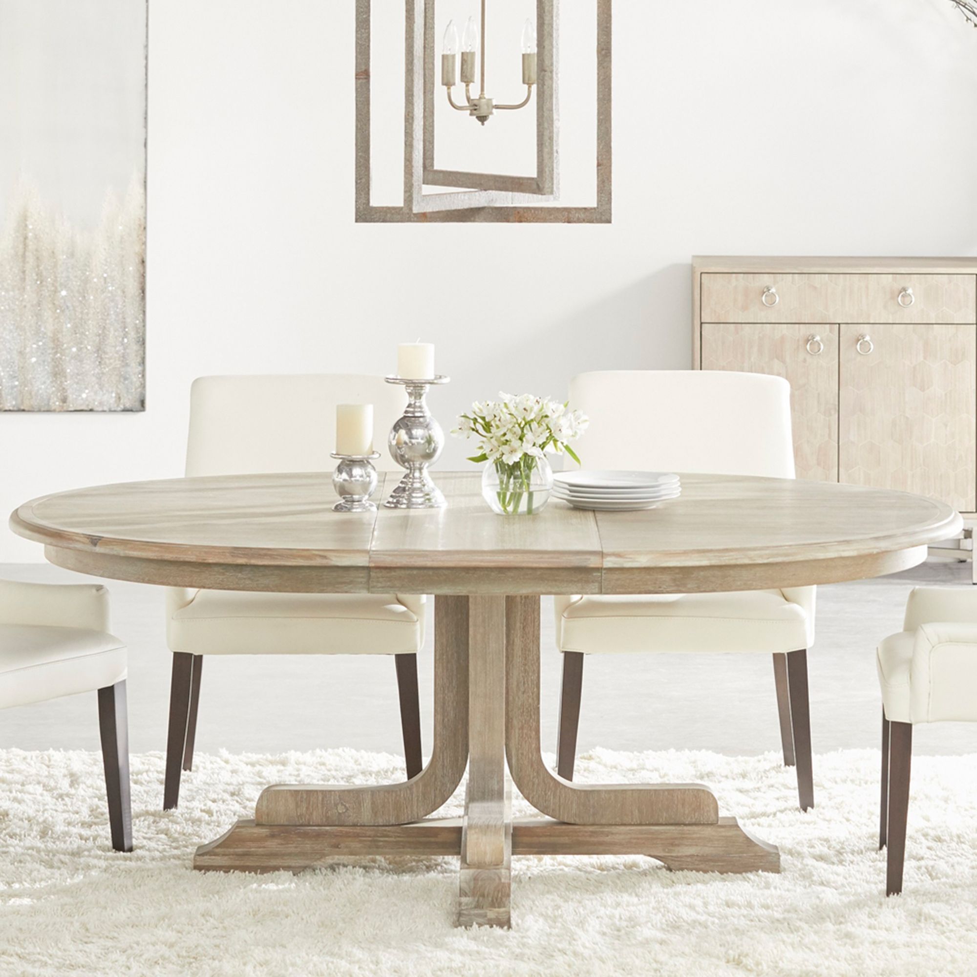 Hardwood extendable deals dining table